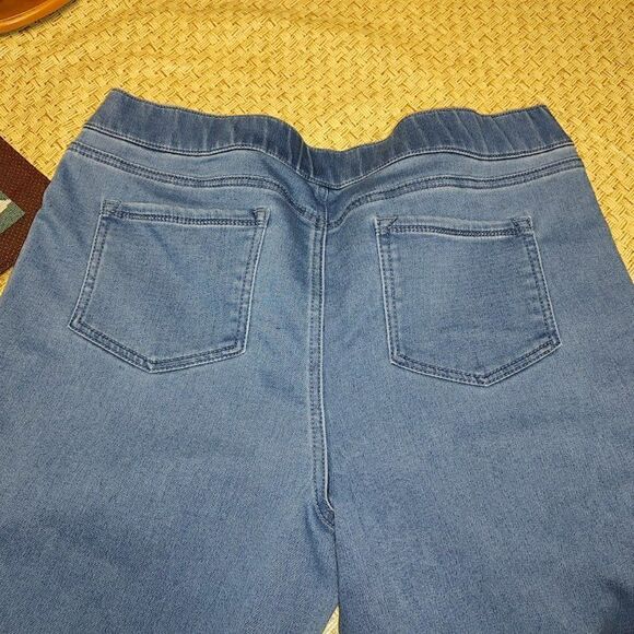 New Divine Denim Isaac Mizrahi Live Pull On Cropped Jeggings Size Women's 16 P - Picture 3 of 3